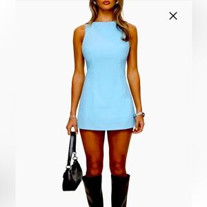 Lena Light Blue Sleeveless Romper